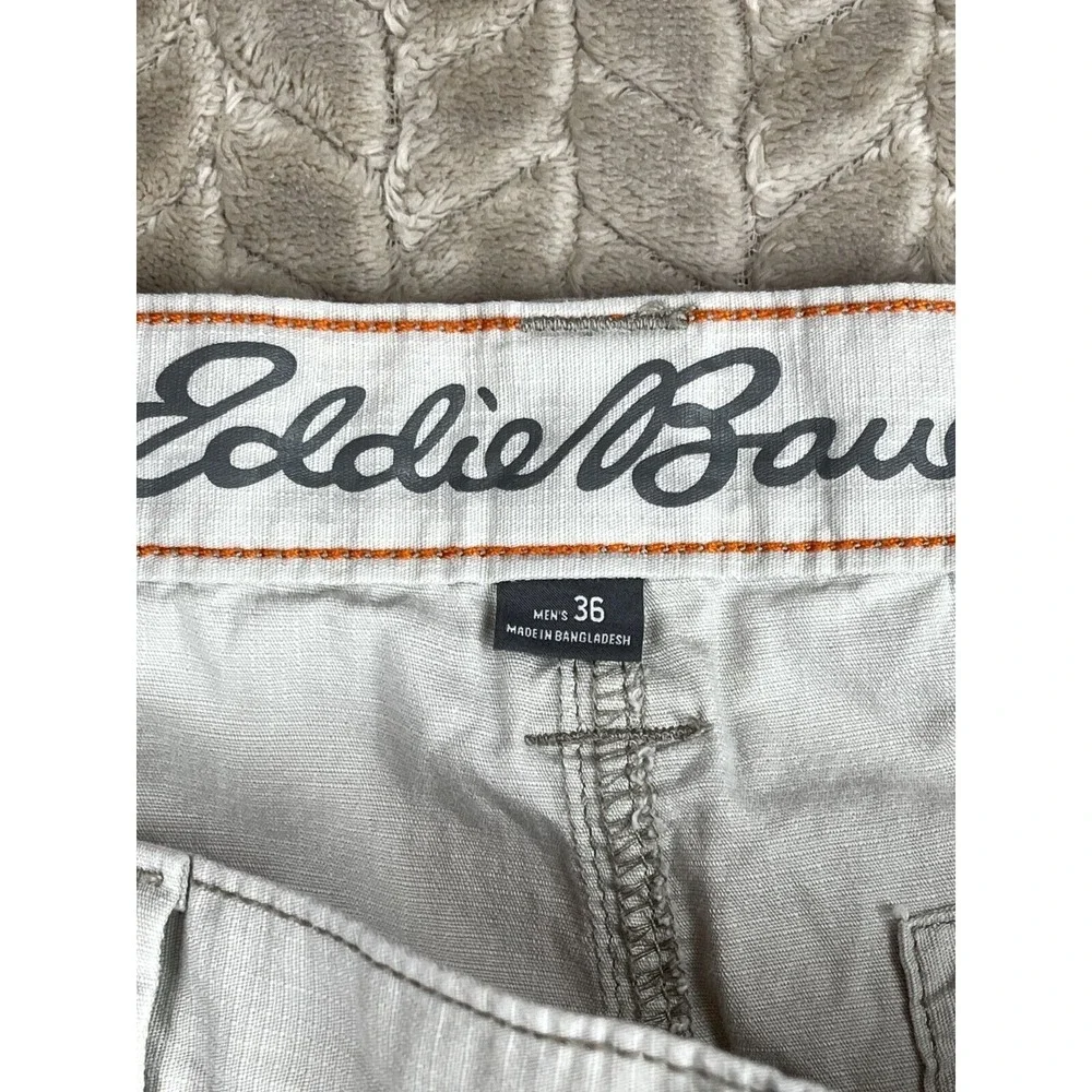 Eddie Bauer Cargo Shorts Mens 36 Stone Gray